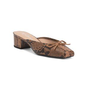 MATISSE Brown Leather Basilo Low Heeled Mules